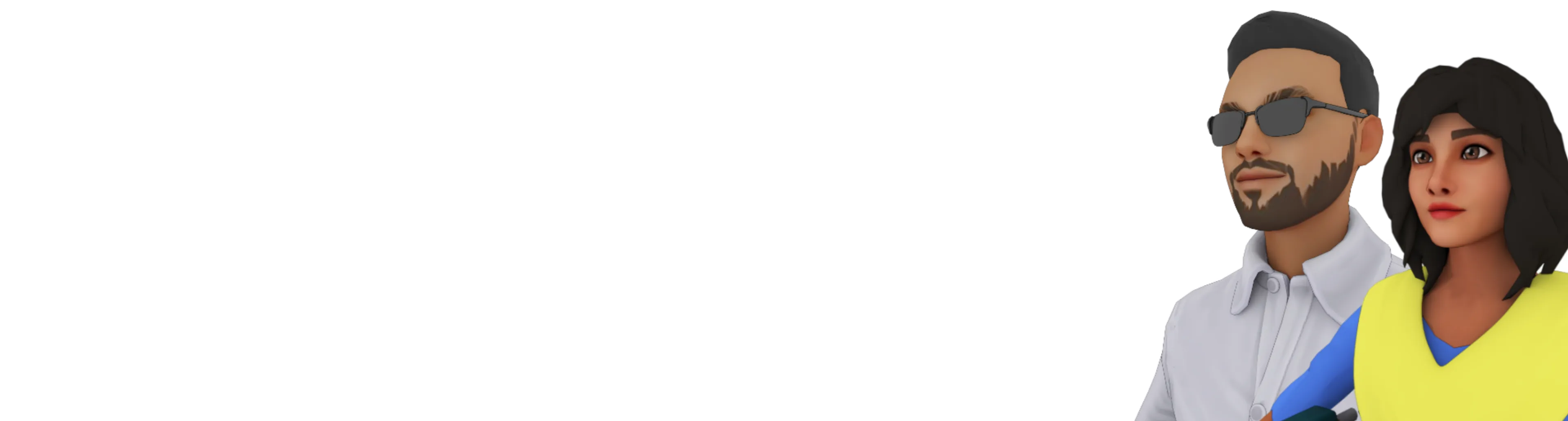 Image of one girl in a blue top, yellow dupatta and one Guy in grey shirt with spectacles (Saksham and Dristi)